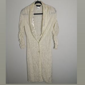 Vintage John Galliano Paris white knit cardigan